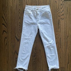 Levi’s 724 High Rise Straight Crop - white